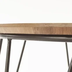 Garnero Arredamenti Tavolini Moderni|Tavolini Moderni-Tavolino da salotto rotondo moderno design 60x60cm noce nero Silver