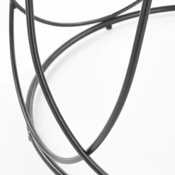 Garnero Arredamenti Tavolini Moderni|Tavolini Moderni-Tavolino da salotto rotondo moderno design 60x60cm noce nero Silver