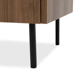 Garnero Arredamenti Tavolini Moderni|Tavolini Moderni-Tavolino da salotto 97x60 cm 2 vani a giorno piano effetto marmo nero noce Caliva