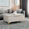 Garnero Arredamenti Tavolini Moderni|Tavolini Moderni-Tavolino da salotto 104x45cm 2 cassetti a frontale unico beige Miriam