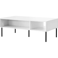 Garnero Arredamenti Tavolini Moderni|Tavolini Moderni-Tavolino da salotto 110x40cm 2 vani Stark Bianco Opaco