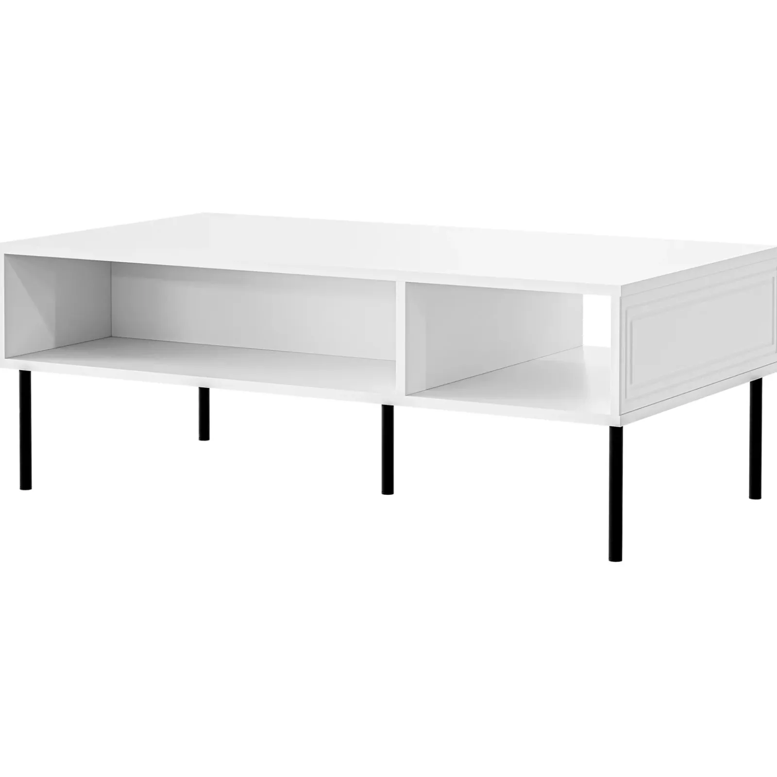 Garnero Arredamenti Tavolini Moderni|Tavolini Moderni-Tavolino da salotto 110x40cm 2 vani Stark Bianco Opaco