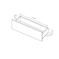 Garnero Arredamenti Tavolini Moderni|Tavolini Moderni-Tavolino da salotto 80x49cm 1 cassetto nero opaco rovere Amel