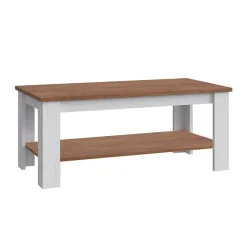 Garnero Arredamenti Tavolini Classici|Tavolini Classici-Tavolino da salotto 120x60cm bianco frassinato rovere Provenza