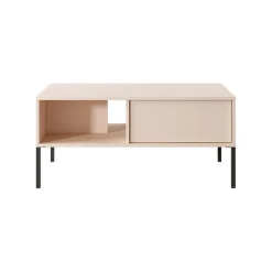 Garnero Arredamenti Tavolini Moderni|Tavolini Moderni-Tavolino da salotto 97x60cm con cassetto beige Melly