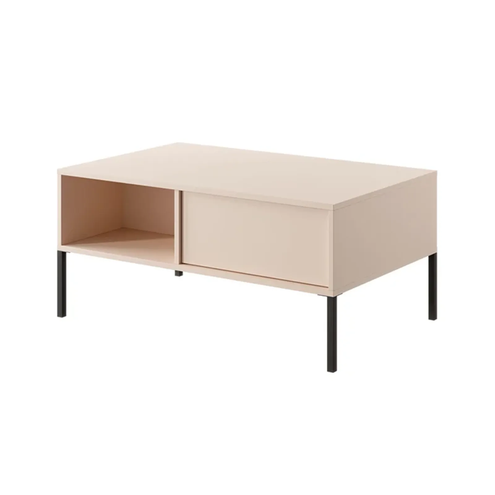 Garnero Arredamenti Tavolini Moderni|Tavolini Moderni-Tavolino da salotto 97x60cm con cassetto beige Melly