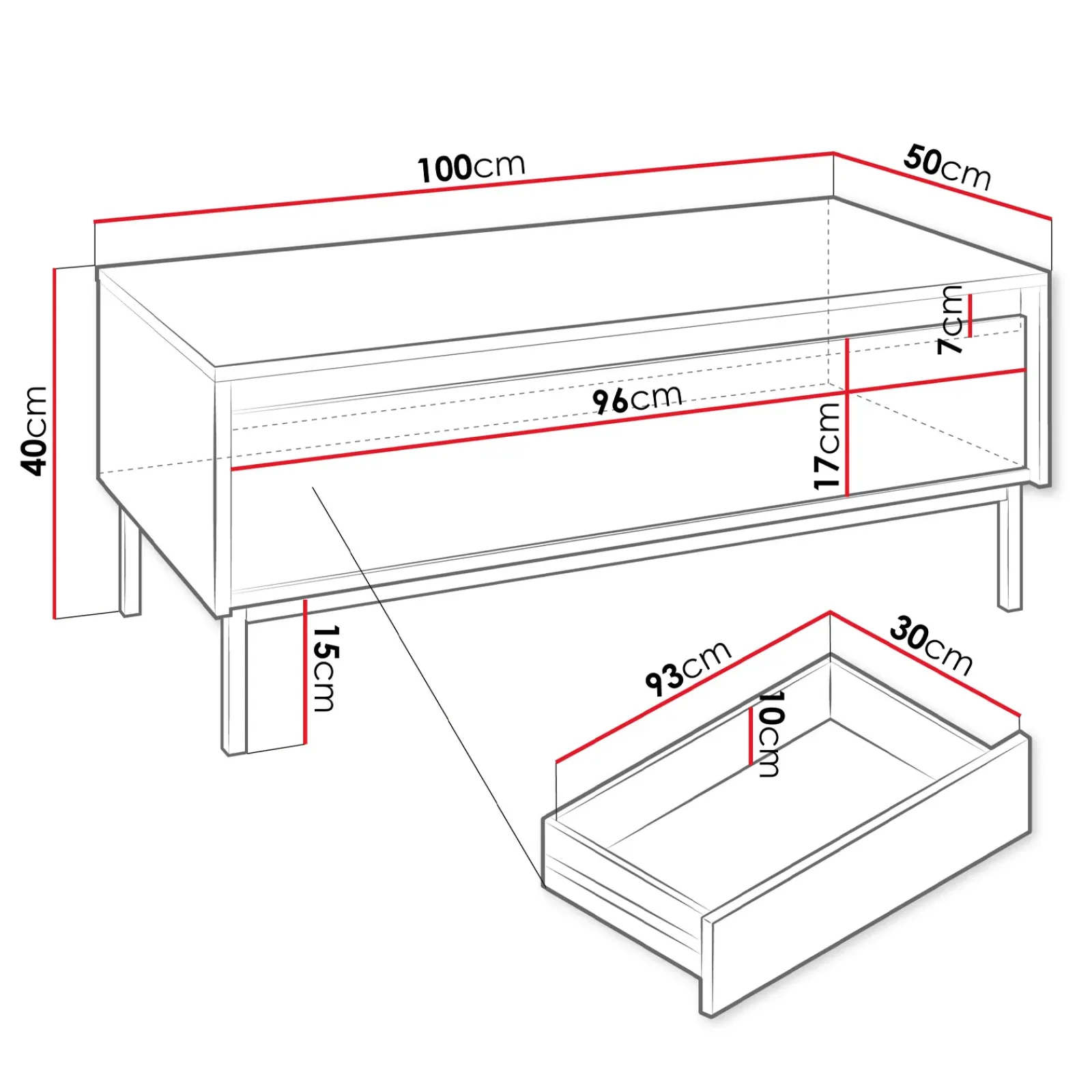 Garnero Arredamenti Tavolini Moderni|Tavolini Moderni-Tavolino da salotto 100x50cm design cannettato bianco Strike Bianco Opaco