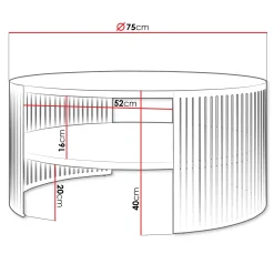 Garnero Arredamenti Tavolini Moderni|Tavolini Moderni-Tavolino da salotto 75x75cm design moderno nero Elisera Nero Opaco