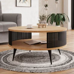 Garnero Arredamenti Tavolini Moderni|Tavolini Moderni-Tavolino da salotto 75x75cm design moderno rovere nero Valeris Rovere - Nero opaco