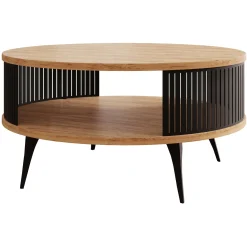 Garnero Arredamenti Tavolini Moderni|Tavolini Moderni-Tavolino da salotto 75x75cm design moderno rovere nero Valeris Rovere - Nero opaco