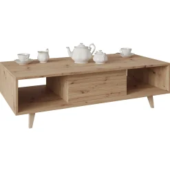 Garnero Arredamenti Tavolini Classici|Tavolini Classici-Tavolino da salotto 120x60cm design cannettato rovere Branch