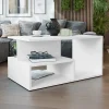 Garnero Arredamenti Tavolini Moderni|Tavolini Moderni-Tavolino da salotto 90x51cm design moderno bianco Miralys
