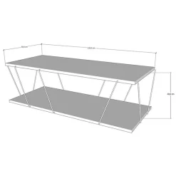 Garnero Arredamenti Tavolini Moderni|Tavolini Moderni-Tavolino da salotto 120x50cm industrial antracite Taleggio