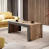 Garnero Arredamenti Tavolini Moderni|Tavolini Moderni-Tavolino da salotto 120x60cm moderno rovere rustico antracite Calyssa