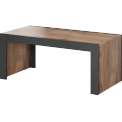 Garnero Arredamenti Tavolini Moderni|Tavolini Moderni-Tavolino da salotto 120x60cm moderno rovere rustico antracite Calyssa