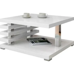 Garnero Arredamenti Tavolini Moderni|Tavolini Moderni-Tavolino da salotto 60x60cm moderno Zaphira Bianco Lucido