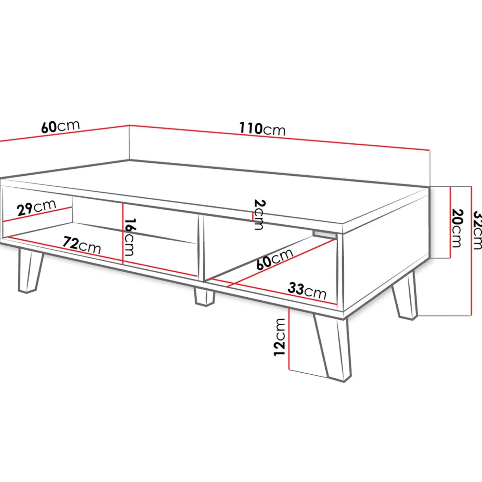 Garnero Arredamenti Tavolini Moderni|Tavolini Moderni-Tavolino da salotto 110x60cm moderno rovere antracite Salisburgo