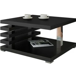 Garnero Arredamenti Tavolini Moderni|Tavolini Moderni-Tavolino da salotto 60x60cm moderno Zaphira Nero Opaco