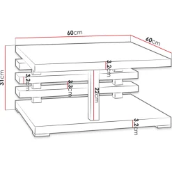 Garnero Arredamenti Tavolini Moderni|Tavolini Moderni-Tavolino da salotto 60x60cm moderno Zaphira Nero Opaco