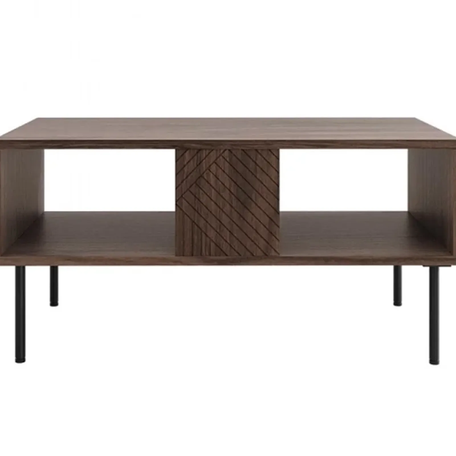 Garnero Arredamenti Tavolini Moderni|Tavolini Moderni-Tavolino da salotto 100x46cm noce scuro con frontali serigrafati Savanna