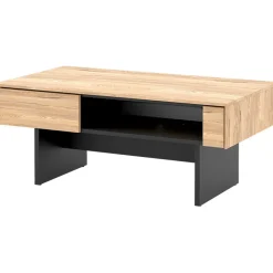 Garnero Arredamenti Tavolini Moderni|Tavolini Moderni-Tavolino da salotto 110x46cm rovere nero Alabaster