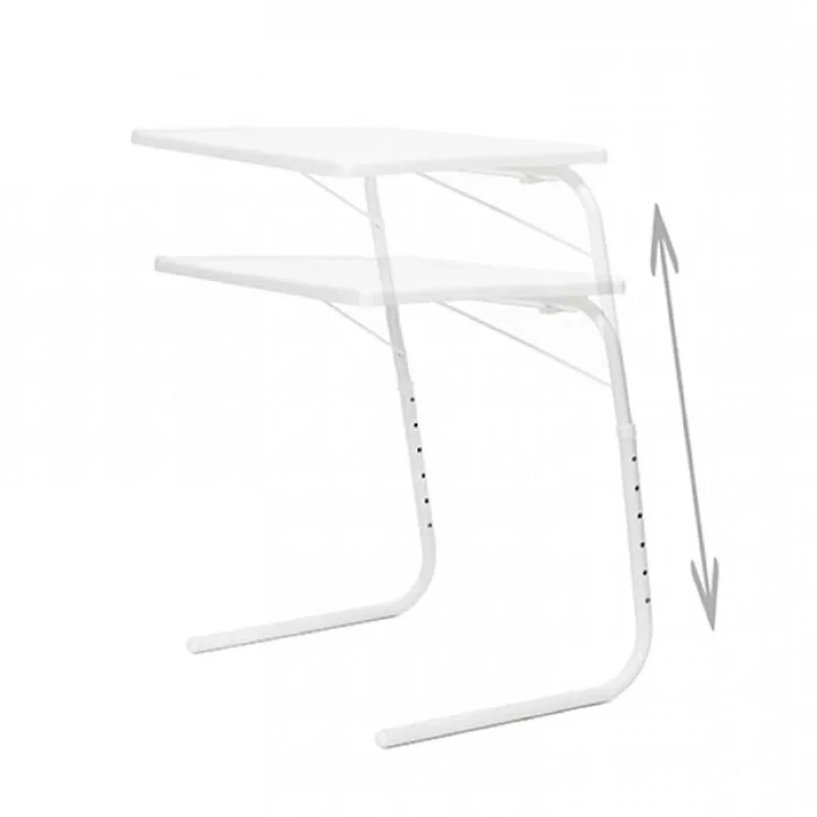 Garnero Arredamenti Accessori Ufficio-Tavolino pieghevole multiposizione 53x70cm metallo bianco Giga