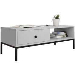 Garnero Arredamenti Tavolini Moderni|Tavolini Moderni-Tavolino salotto  90x50cm design moderno Pollon Grigio
