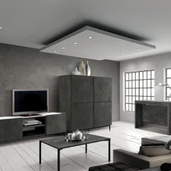 Garnero Arredamenti Tavolini Classici|Tavolini Classici-Tavolino 55x90 cm da salotto rettangolare acciaio ossidato metallo Eral