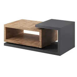 Garnero Arredamenti Tavolini Moderni|Tavolini Moderni-Tavolino 120x60cm da salotto design rovere antracite Megan Gihome® Antracite - Rovere