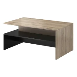 Garnero Arredamenti Tavolini Moderni|Tavolini Moderni-Tavolino 100x45cm da salotto design rovere e nero Emotion Gihome® Nero Opaco - Rovere