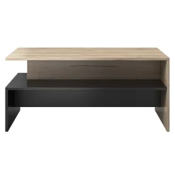 Garnero Arredamenti Tavolini Moderni|Tavolini Moderni-Tavolino 100x45cm da salotto design rovere e nero Emotion Gihome® Nero Opaco - Rovere