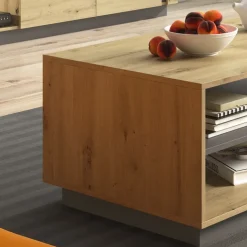 Garnero Arredamenti Tavolini Moderni|Tavolini Moderni-Tavolino 100x60cm da salotto moderno design rovere Noa Gihome® Rovere - Antracite