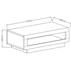 Garnero Arredamenti Tavolini Classici|Tavolini Classici-Tavolino 110x60cm da salotto rettangolare design rovere Maiorca