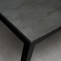 Garnero Arredamenti Tavoli Da Pranzo|Tavoli Allungabili-Tavolo 140/200 cm allungabile acciaio metallo Alanda Ossido