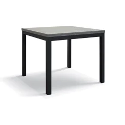 Garnero Arredamenti Tavoli Da Pranzo|Tavoli Allungabili-Tavolo 90/180 cm allungabile grigio cemento metallo Arex