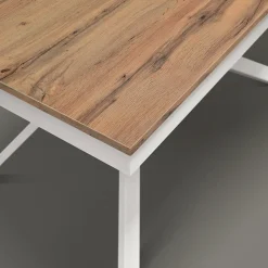 Garnero Arredamenti Tavoli Da Pranzo|Tavoli Allungabili-Tavolo 140/200 cm allungabile rovere rustico metallo bianco Velvet Rovere - Bianco