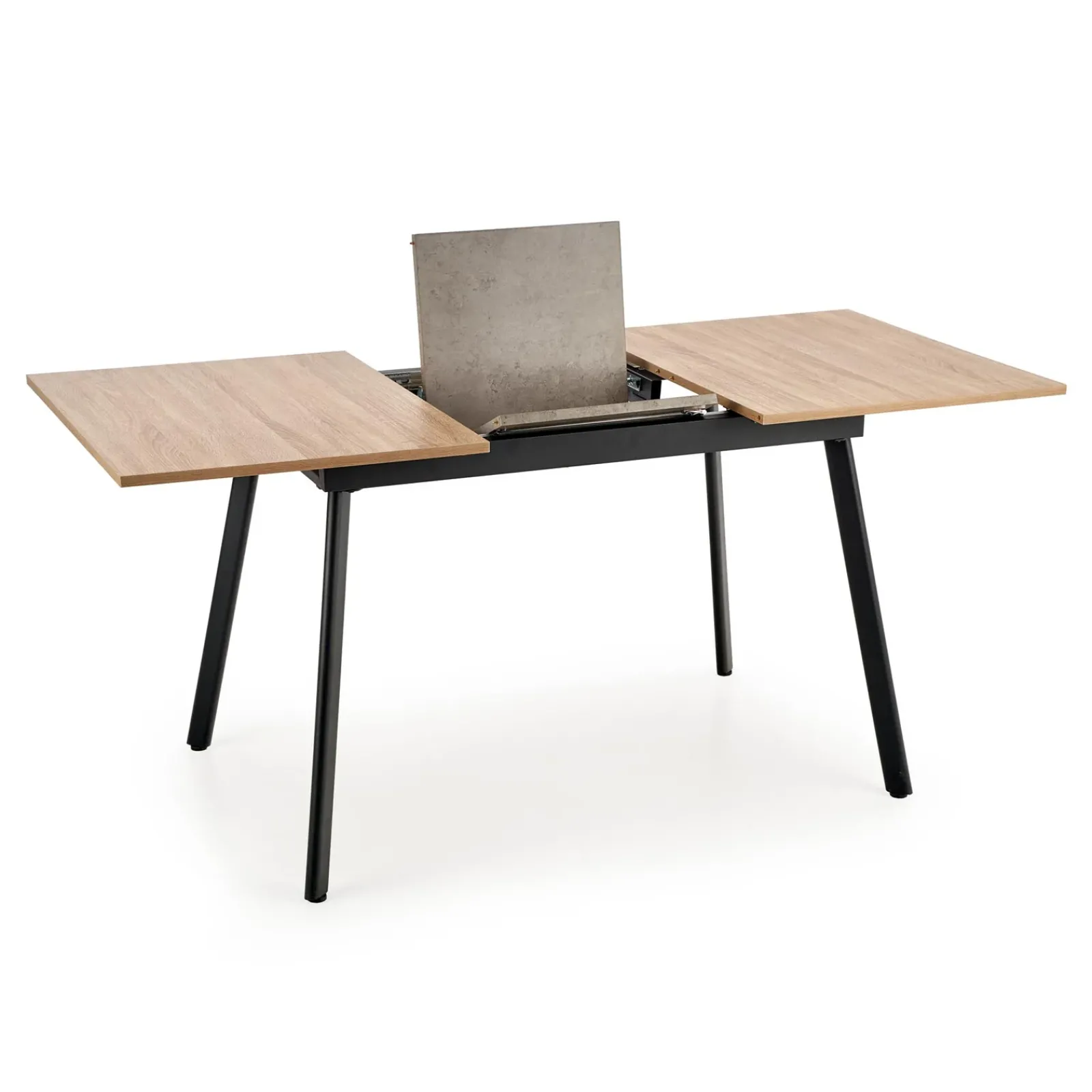 Garnero Arredamenti Tavoli Da Pranzo|Tavoli Allungabili-Tavolo allungabile 120/160 cm moderno rovere sonoma grigio nero Odran