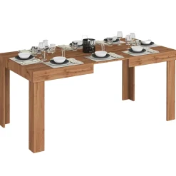 Garnero Arredamenti Tavoli In Legno|Tavoli Da Pranzo-Tavolo allungabile 120-200 cm rovere Block