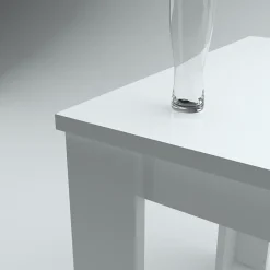 Garnero Arredamenti Tavoli Da Pranzo|Tavoli Allungabili-Tavolo allungabile 160-210cm Zenzero Bianco Lucido