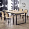 Garnero Arredamenti Tavoli Da Pranzo|Tavoli Allungabili-Tavolo allungabile 160/310cm da pranzo industrial rovere wotan nero Think