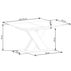 Garnero Arredamenti Tavoli Da Pranzo|Tavoli Allungabili-Tavolo allungabile 130/175cm da pranzo moderno rovere nero Brenta