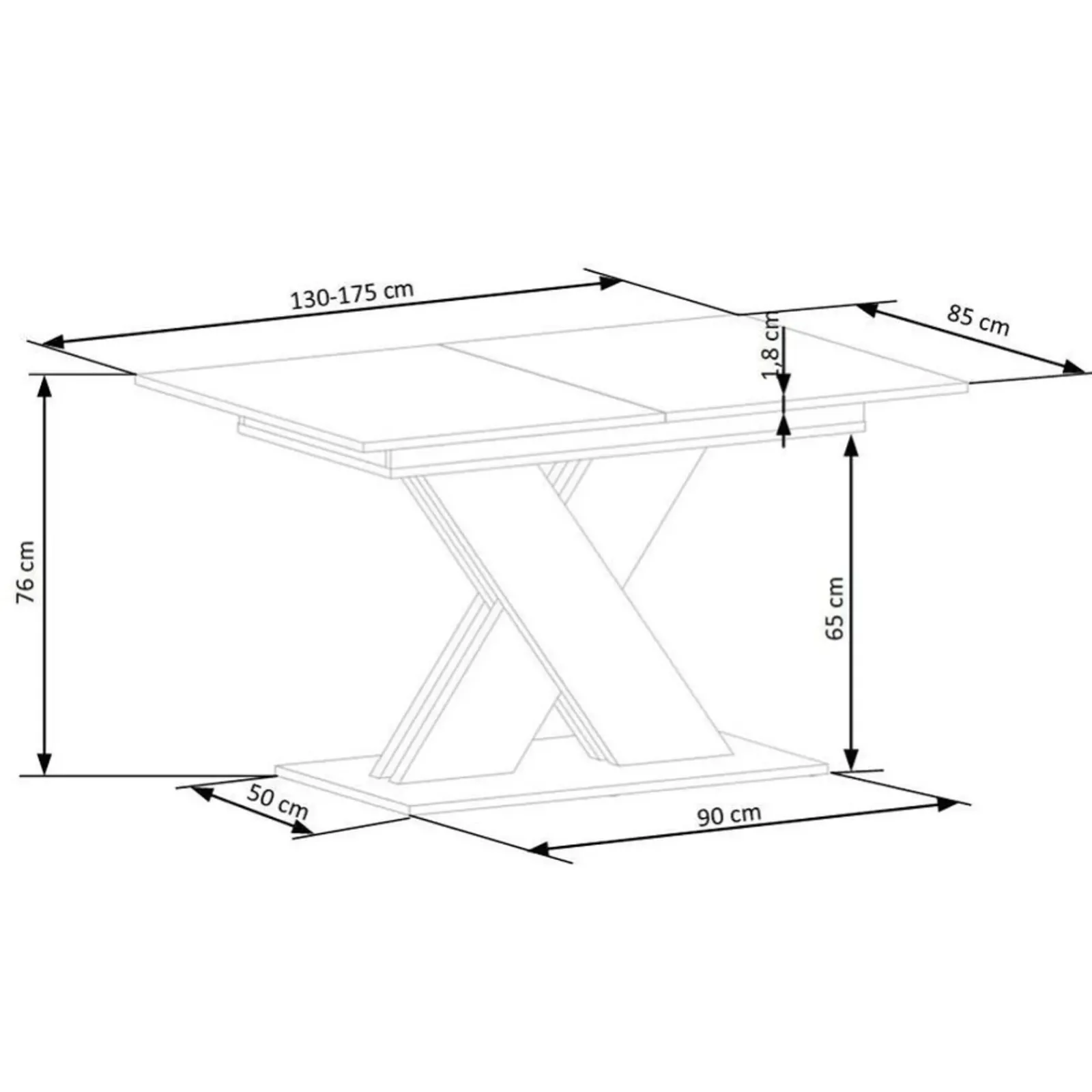 Garnero Arredamenti Tavoli Da Pranzo|Tavoli Allungabili-Tavolo allungabile 130/175cm da pranzo moderno rovere nero Brenta
