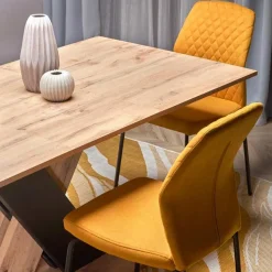 Garnero Arredamenti Tavoli Da Pranzo|Tavoli Allungabili-Tavolo allungabile 130/175cm da pranzo moderno rovere nero Brenta