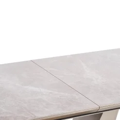 Garnero Arredamenti Tavoli Da Pranzo|Tavoli Allungabili-Tavolo allungabile 160/220cm da pranzo effetto marmo grigio Adige