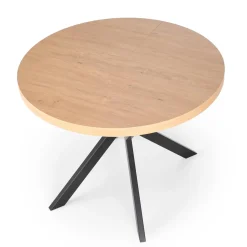 Garnero Arredamenti Tavoli Da Pranzo|Tavoli Allungabili-Tavolo allungabile 100/250cm da pranzo rovere dorato nero Agri