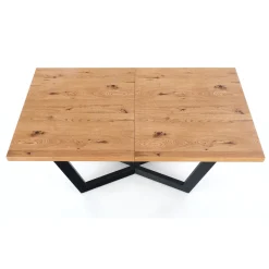 Garnero Arredamenti Tavoli Da Pranzo|Tavoli Allungabili-Tavolo allungabile 160/250cm design moderno rovere rustico nero Ridge Rovere Rustico - Nero