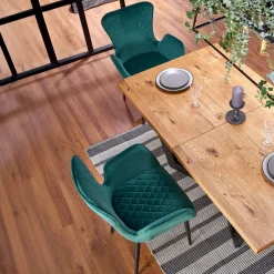 Garnero Arredamenti Tavoli Da Pranzo|Tavoli Allungabili-Tavolo allungabile 160/250cm design moderno rovere rustico nero Ridge Rovere Rustico - Nero