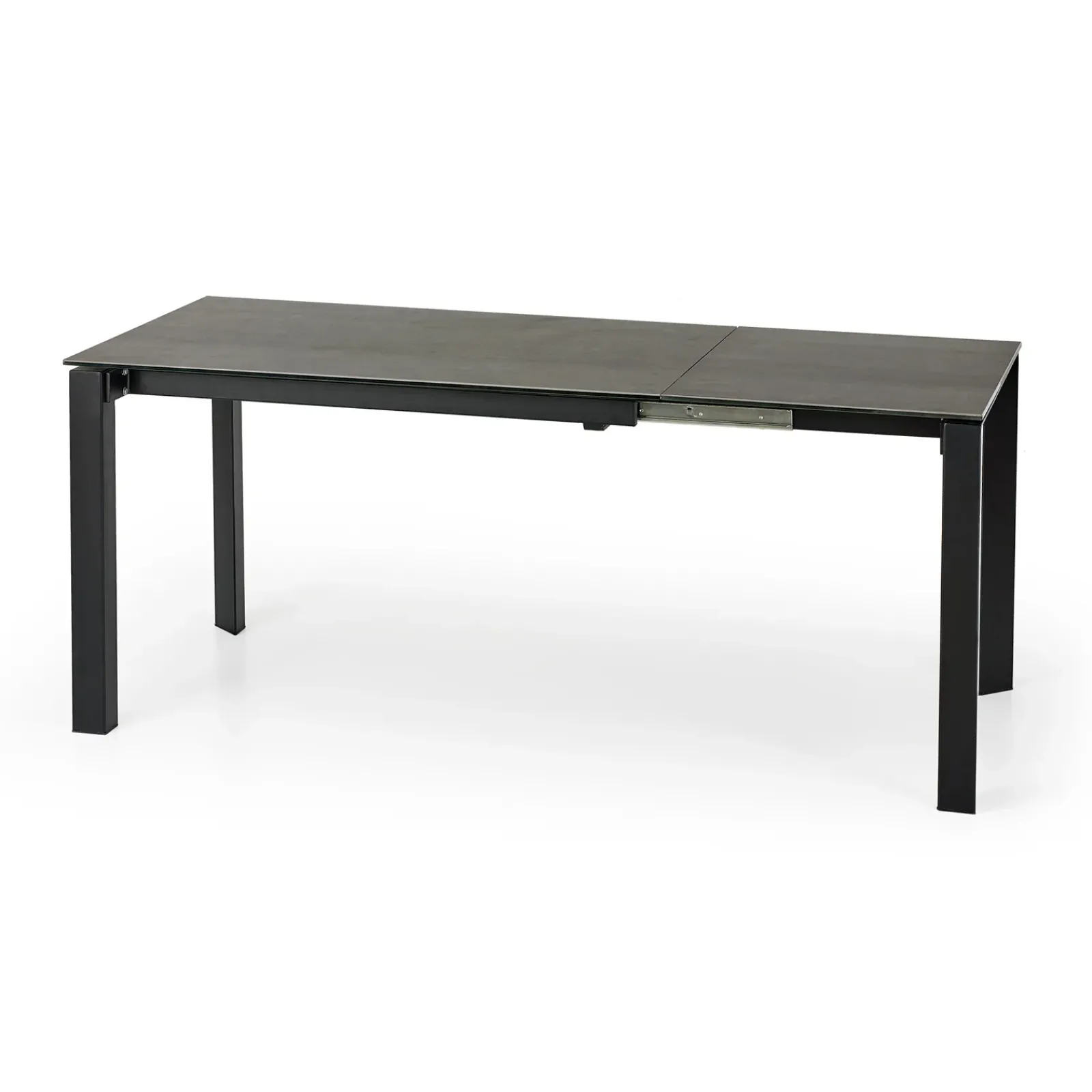 Garnero Arredamenti Tavoli Da Pranzo|Tavoli Allungabili-Tavolo allungabile 120/180cm effetto pietra acciaio nero Alder