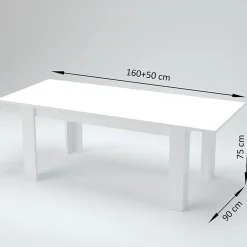 Garnero Arredamenti Tavoli Da Pranzo|Tavoli Allungabili-Tavolo allungabile 160-210cm grigio Zenzero Cemento