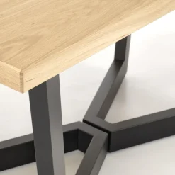 Garnero Arredamenti Tavoli Da Pranzo|Tavoli Allungabili-Tavolo allungabile 160/250cm industrial nero rovere Ridge Rovere - Nero